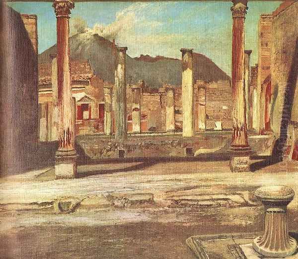 Pompeji Have (A Chirurgus haza a Vezuvval), 1897-98 Oil Painting by Tivadar Kosztka Csontvary