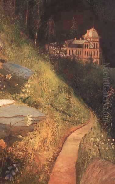 A Nagy Tarpatak volgye a Tatraban (részlet), 1904-05 Oil Painting by Tivadar Kosztka Csontvary