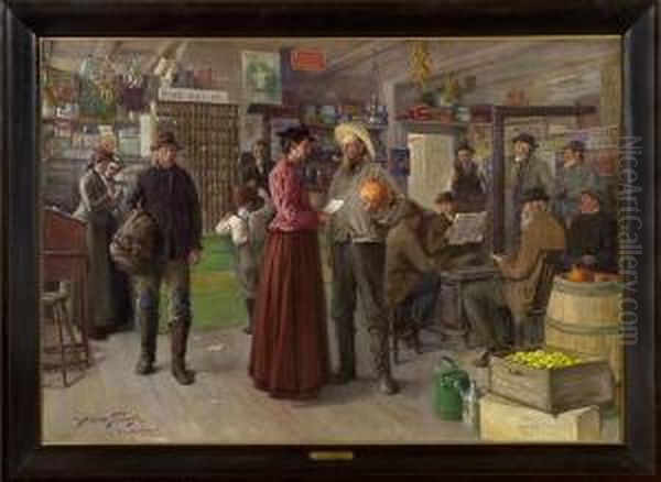 Country Grocery In
Kennebunkport, Maine Oil Painting by Abbott Fuller Graves