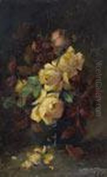 Floral Still Life Oil Painting by Abbott Fuller Graves