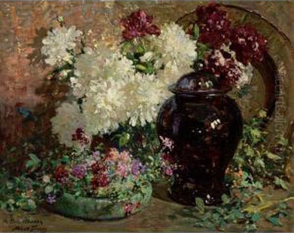 Peonies Oil Painting by Abbott Fuller Graves