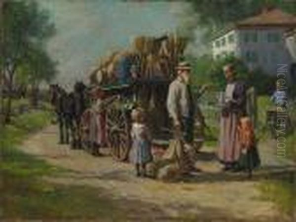 Yankee Peddler Oil Painting by Abbott Fuller Graves