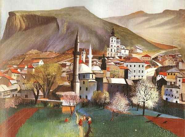 Springtime in Mostar 1903 Oil Painting by Tivadar Kosztka Csontvary