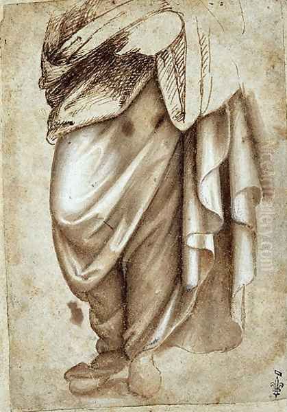 Study of a Standing Figure in Drapery Oil Painting by Piero Di Cosimo