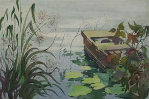 The Abandoned Punt Oil Painting by James Gray