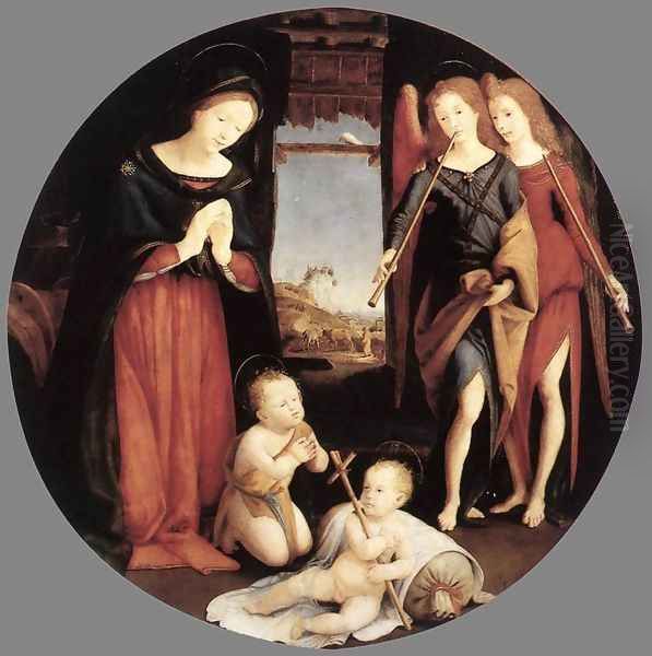 The Adoration of the Christ Child 1505 Oil Painting by Piero Di Cosimo