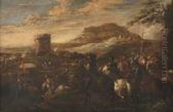 Scena Di Battaglia Oil Painting by Ciccio Graziani