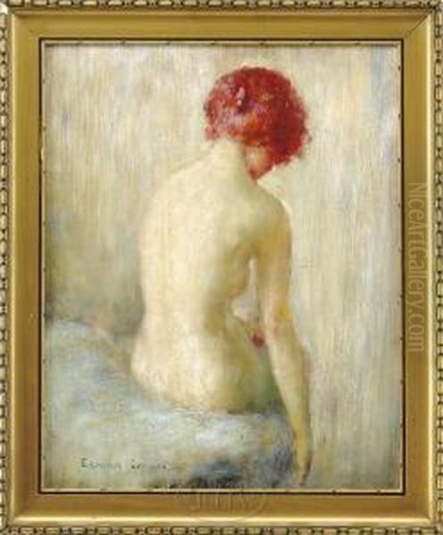 Nude Study Oil Painting by Edmund William Greacen