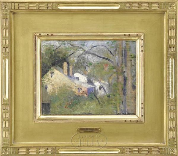 New England Saltbox Oil Painting by Edmund William Greacen