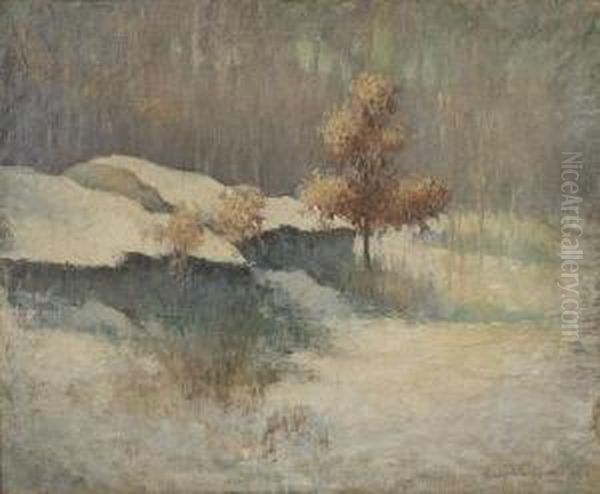 Winter Landscape Oil Painting by Edmund William Greacen