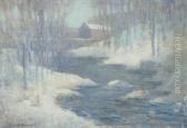 Winter Landsacpe Oil Painting by Edmund William Greacen