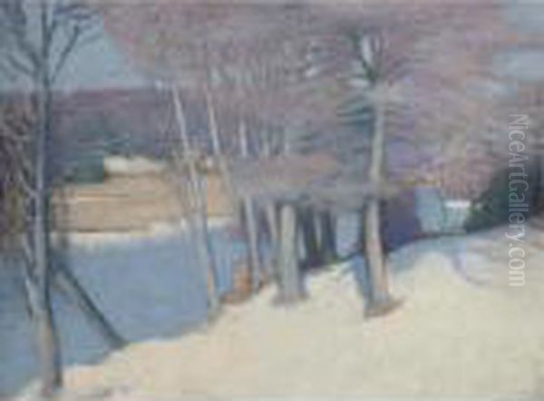 Winter Woods Oil Painting by Edmund William Greacen