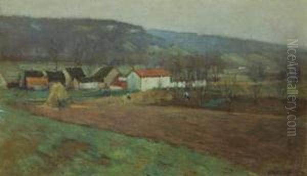 ''the Farm, Giverny, 1907'' Oil Painting by Edmund William Greacen