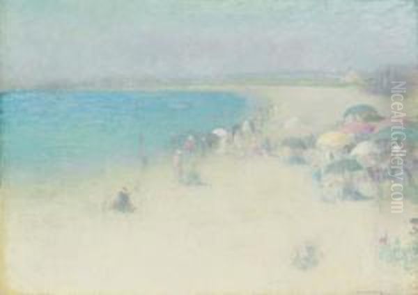 The Beach At Watch Hill Oil Painting by Edmund William Greacen