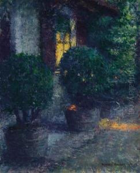 ''giverny Doorway, Night'' Oil Painting by Edmund William Greacen