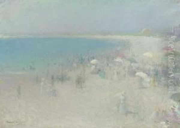 A Day At The Beach, Watch Hill Oil Painting by Edmund William Greacen