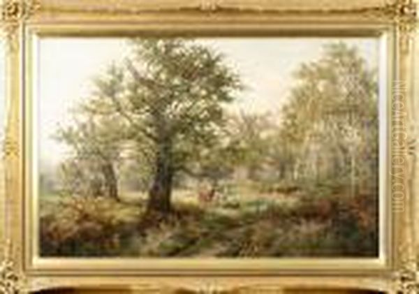 Motiv Fran Sherwoodskogen Oil Painting by William Greaves