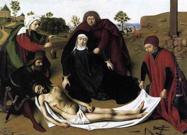 The Lamentation 1450s Oil Painting by Petrus Christus