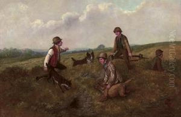 The Rabbit Hunt Oil Painting by Alfred H. Green