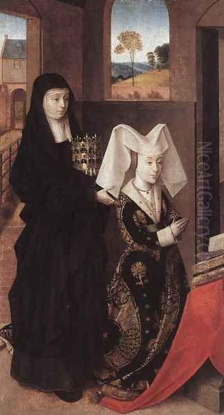 Isabel of Portugal with St Elizabeth 1457-60 by Petrus Christus