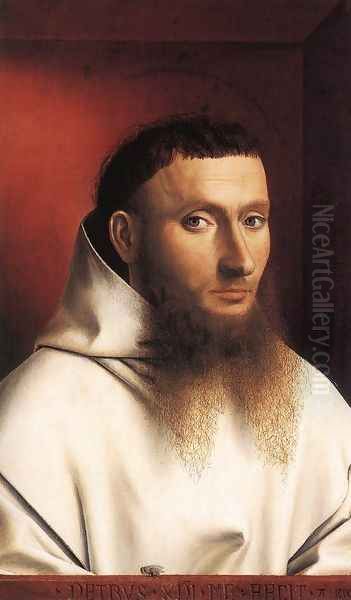 Potrait of a Carthusian 1446 Oil Painting by Petrus Christus