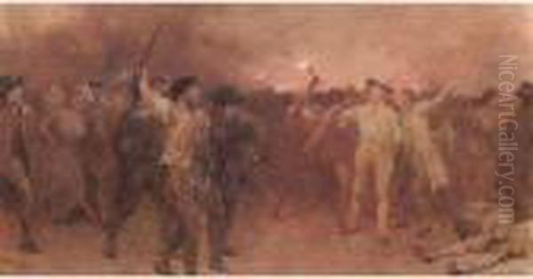 The Gordon Riots Oil Painting by Charles Green