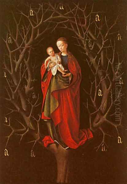 Our Lady Of The Barren Tree Oak Oil Painting by Petrus Christus