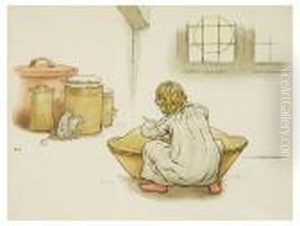 H Had It. Oil Painting by Kate Greenaway