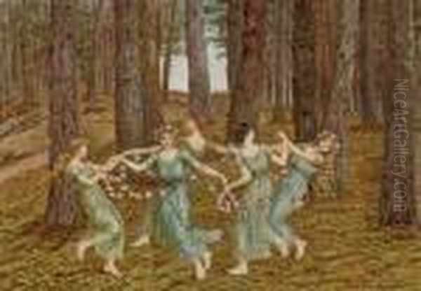 The Flower Dance Oil Painting by Kate Greenaway