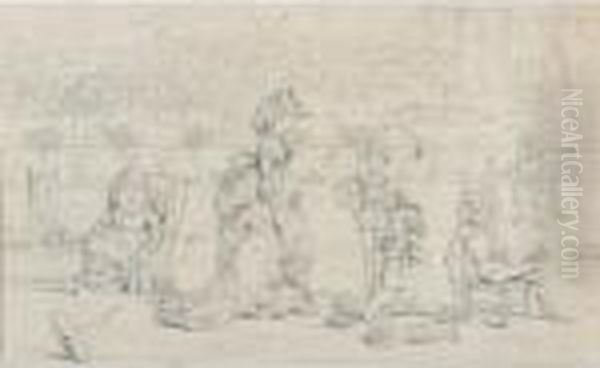 Pencil Drawing Captioned ````````a Fancy Sketch'' Oil Painting by Kate Greenaway