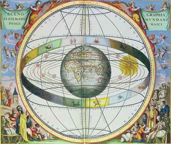 Map of Christian Constellations, from 'The Celestial Atlas, or The Harmony of the Universe' Oil Painting by Andreas Cellarius