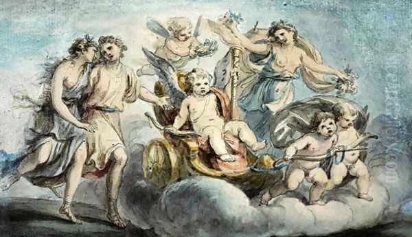 The Triumph of Cupid Oil Painting by Giovanni Battista Cipriani