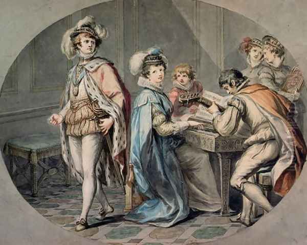 The Jealousy of Darnley Oil Painting by Giovanni Battista Cipriani