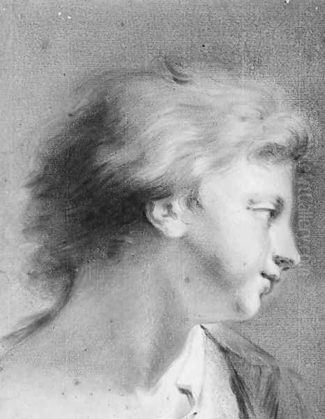 Portrait of a boy in profile to the right Oil Painting by Giovanni Battista Cipriani