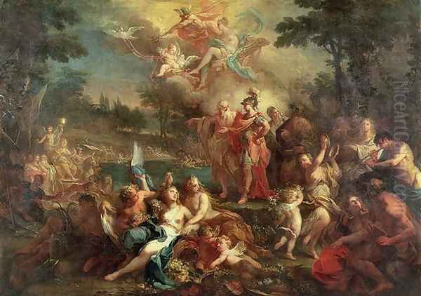 The Vision of Aeneas in the Elysian Fields Oil Painting by Sebastiano Conca