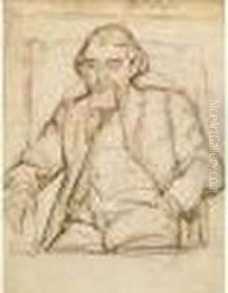 Dessin Au Crayon Sur Papier Oil Painting by Henry, Henri Grenier