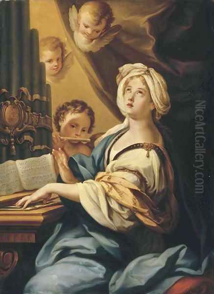 Saint Cecilia Oil Painting by Sebastiano Conca