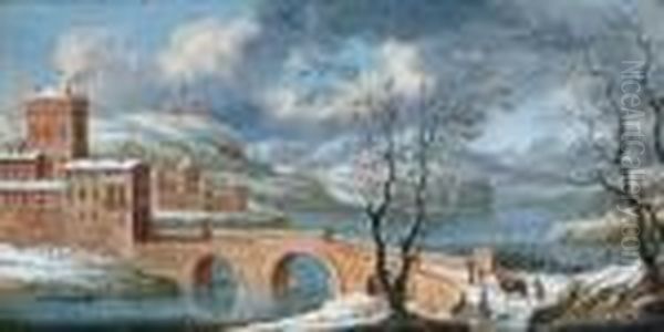 Paesaggio Invernale Oil Painting by Orazio Grevenbroeck