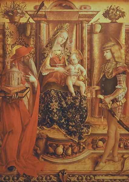 La Madonna della Rondine, after 1490 Oil Painting by Carlo Crivelli