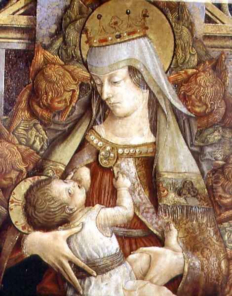 Madonna Suckling the Christ Child Oil Painting by Carlo Crivelli