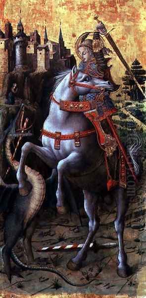 St. George and the Dragon, 1470 Oil Painting by Carlo Crivelli