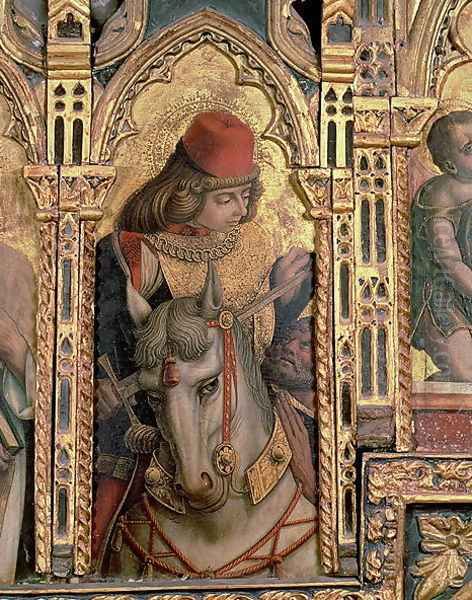 St. Martin, detail from the San Martino polyptych Oil Painting by Carlo Crivelli