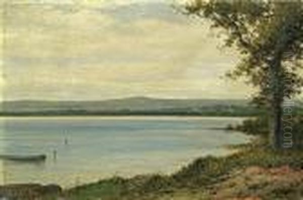 View Of Budd Lake, New Jersey Oil Painting by Thomas Bartholomew Griffin