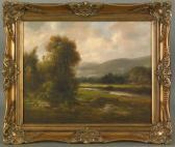 Landscape With A River Oil Painting by Thomas Bartholomew Griffin