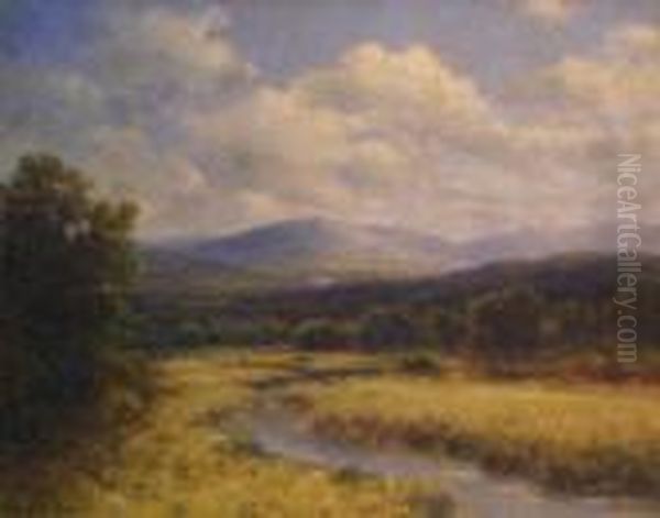 Mountain Landscape With Stream Oil Painting by Thomas Bartholomew Griffin