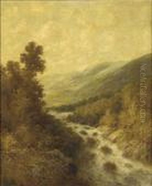 An Extensive Mountain Landscape Oil Painting by Thomas Bartholomew Griffin