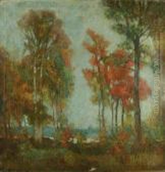 Fall Landscape Oil Painting by Walter Parson Shaw Griffin