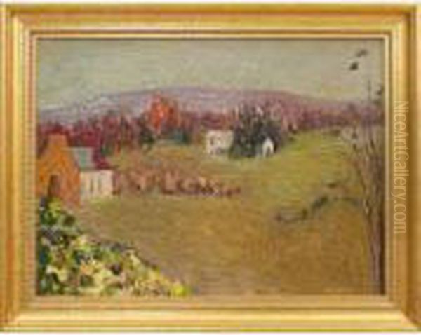 Houses In French Landscape Oil Painting by Walter Parson Shaw Griffin