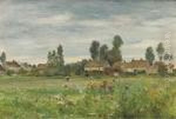 View Of A Village Oil Painting by Walter Parson Shaw Griffin