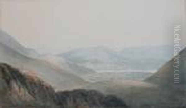 View From Above Conway Oil Painting by Moses Griffiths